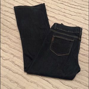 Paige Dark indigo 31 inch boot flare jeans . Excellent cond. 9 1/2 inseam 13 bck
